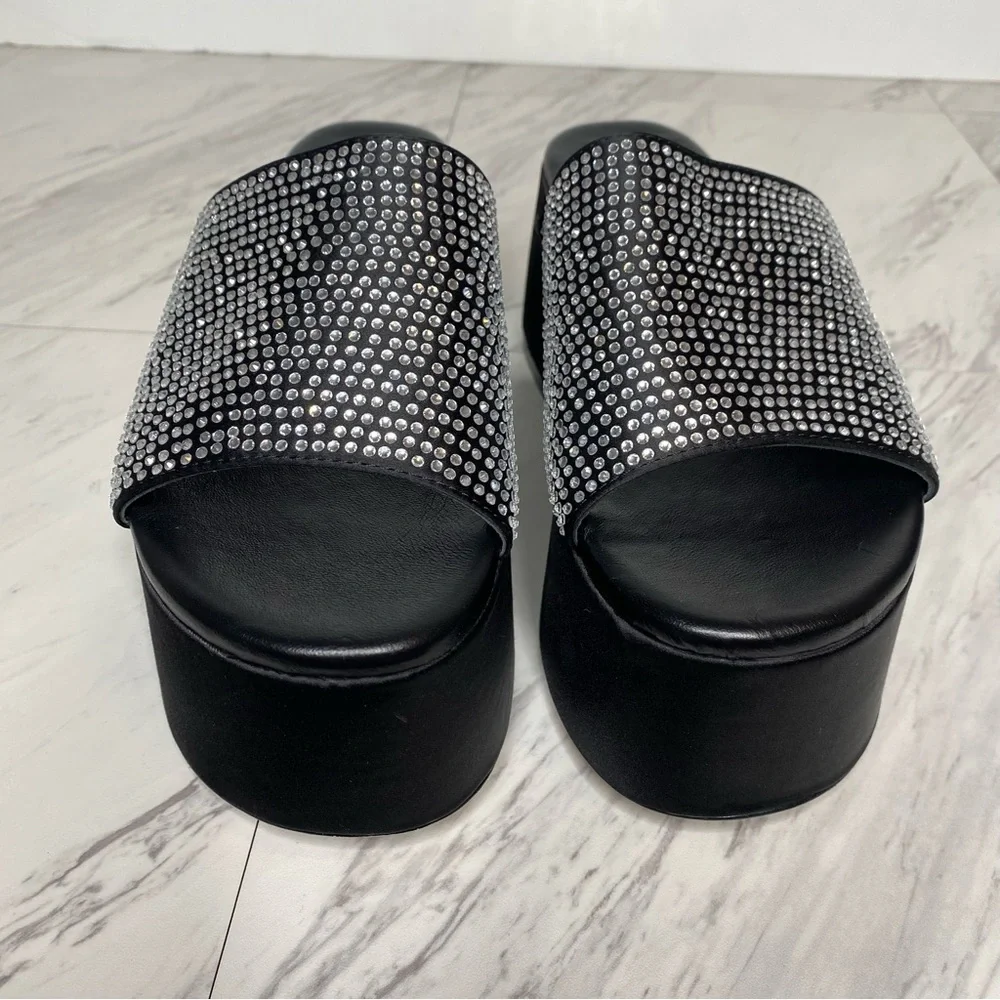 Zigi Gio Jewel Black Platform Slide Sandal 7